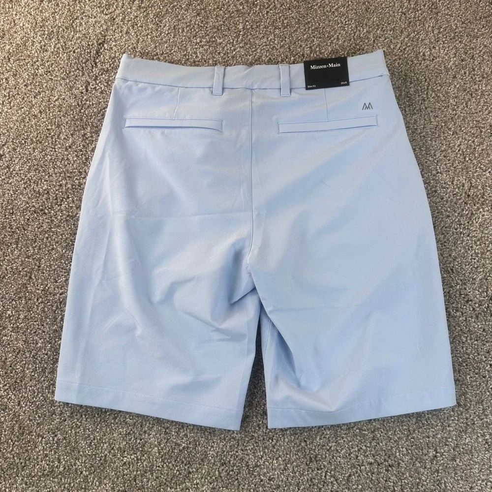 Mizzen+Main Helmsman Shorts Mens 30 Light Blue Slim Performance 9